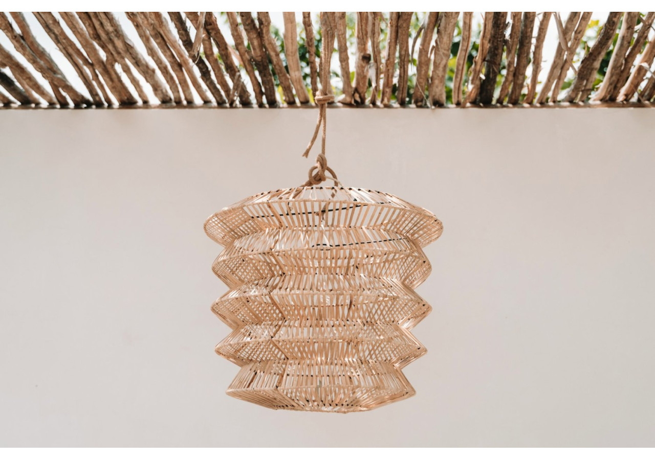 Suspension Mad Moiselle - Rattan naturel M - BAYU034N-M-50x40 - Bazar Bizar