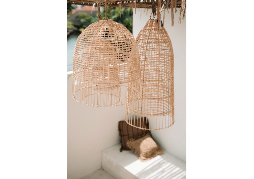 Suspension Amalfi - Rattan naturel M - BAYU035N-M-50x55 - Bazar Bizar