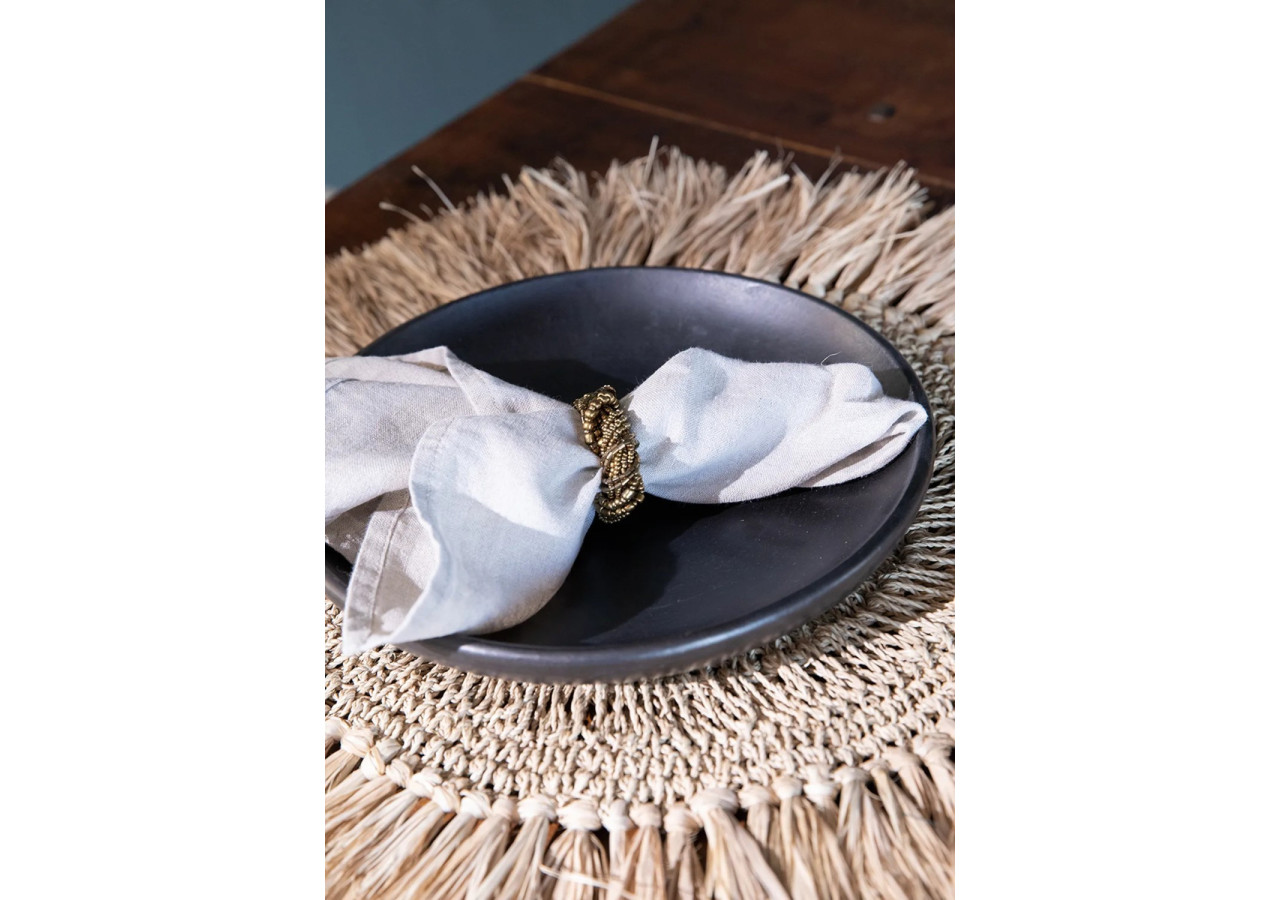 Rond de serviette perlé - Or - Ensemble de 4 - BABE013G-SET4 - Bazar Bizar