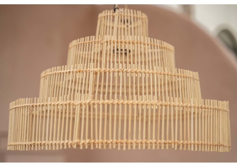 Suspension Wedding Cake - Rattan naturel M - BAYU033N-M-50x30 - Bazar Bizar Suspension Wedding Cake - Rattan naturel M - BAYU033N-M-50x30 - Bazar Bizar