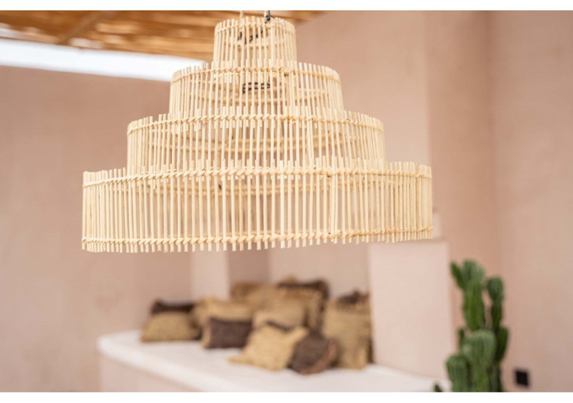 Suspension Wedding Cake - Rattan naturel M - BAYU033N-M-50x30 - Bazar Bizar Suspension Wedding Cake - Rattan naturel M - BAYU033N-M-50x30 - Bazar Bizar