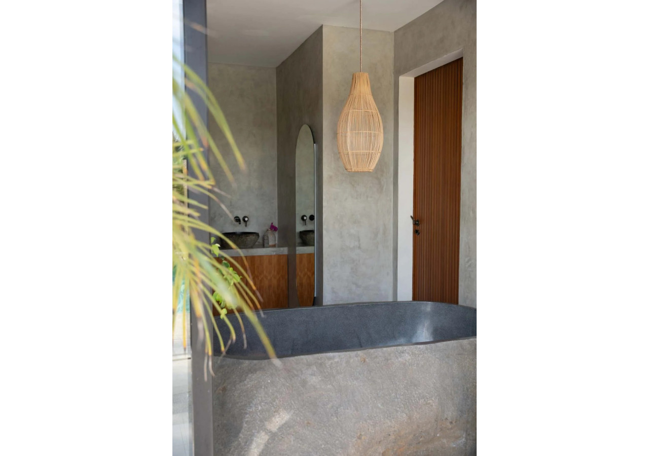 Suspension Flacon - Rotin Naturel - Taille L - BAYU042N-L-35x70 - Bazar Bizar