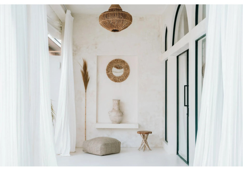 Miroir Palmier - Naturel - Taille M - BAVE005N-M-60 - Bazar Bizar