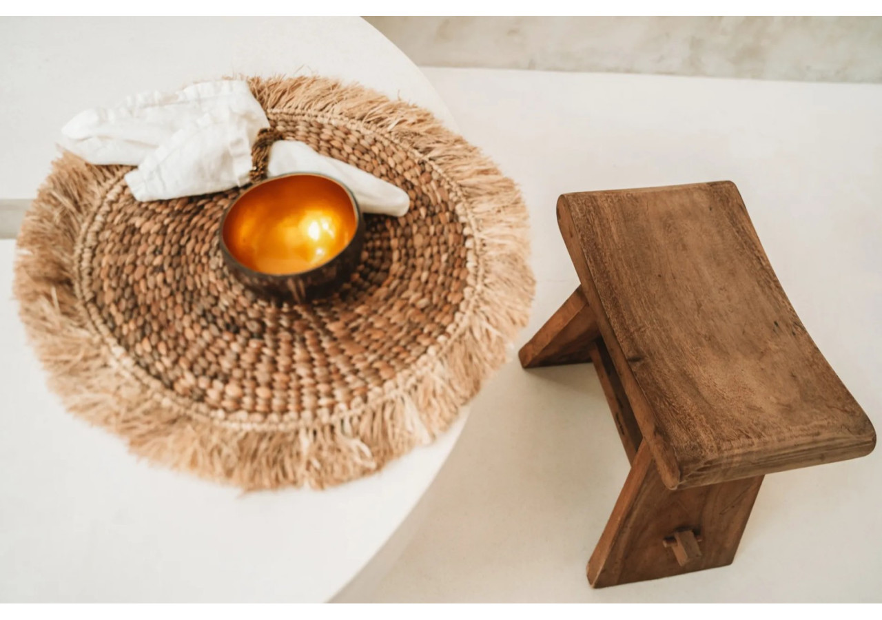 Napperon en Hyacinthe d'Eau - Naturel - BAVE003N - Bazar Bizar