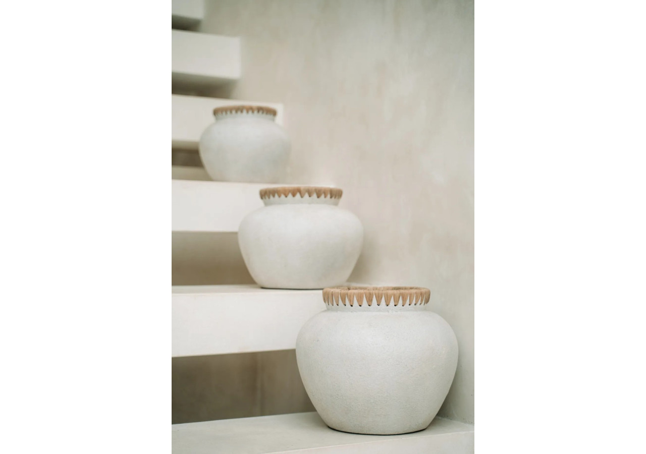 Vase Styly - Béton Naturel - Taille S - JABR041ConN-S - Bazar Bizar