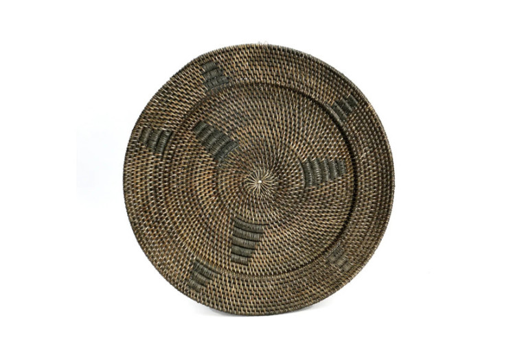 Assiette Jasmine - Marron - Taille L - BARA003Br-L-60 - Bazar Bizar