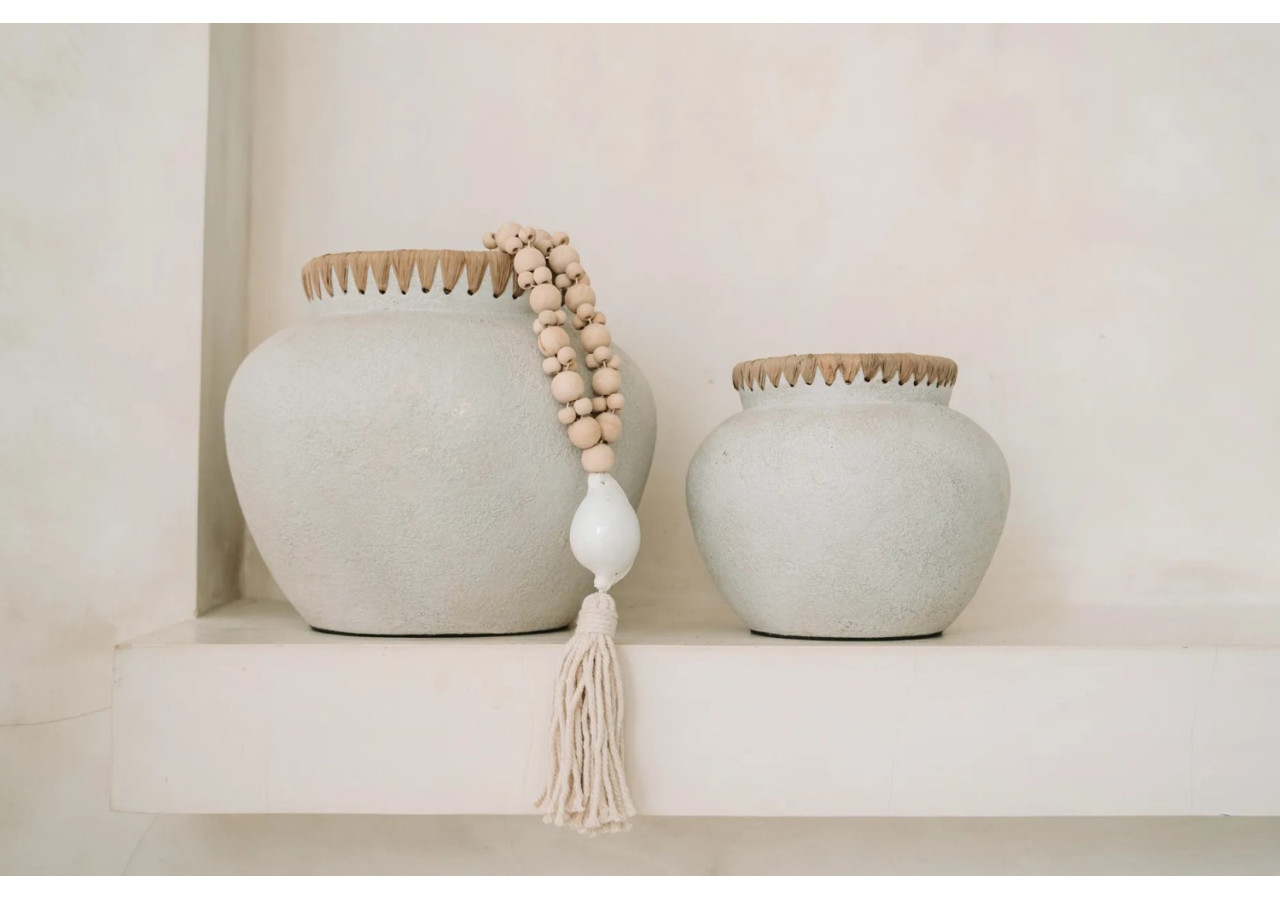 Vase Styly - Béton Naturel - Taille M - JABR041ConN-M - Bazar Bizar