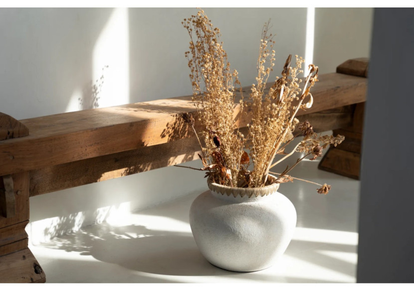 Vase Styly - Béton Naturel - Taille M - JABR041ConN-M - Bazar Bizar