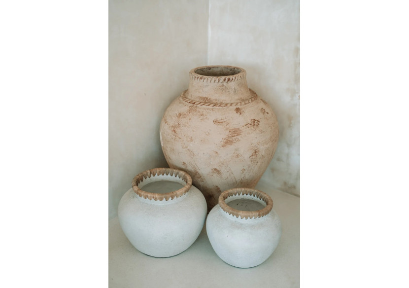 Vase Styly - Béton Naturel - Taille M - JABR041ConN-M - Bazar Bizar