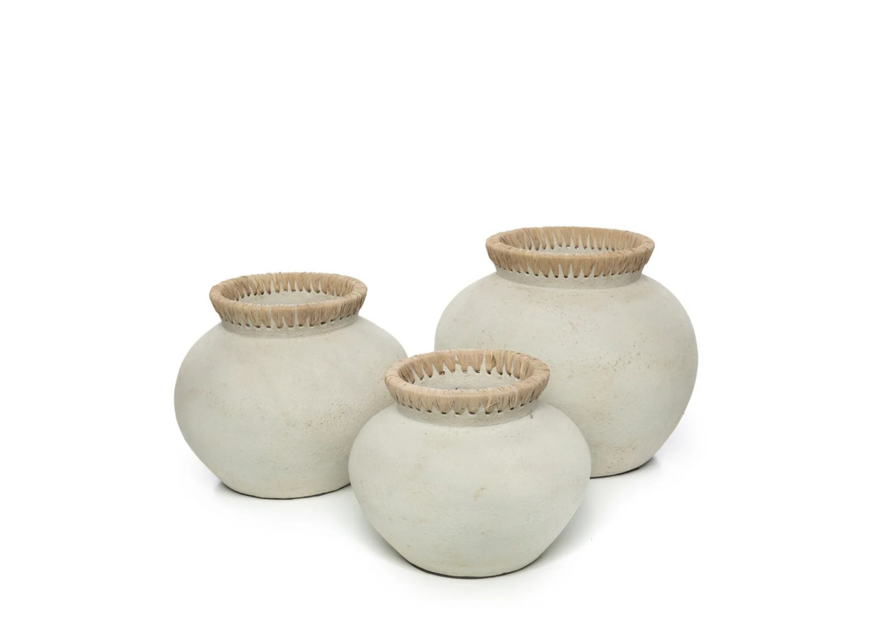 Vase Styly - Béton Naturel - Taille M - JABR041ConN-M - Bazar Bizar
