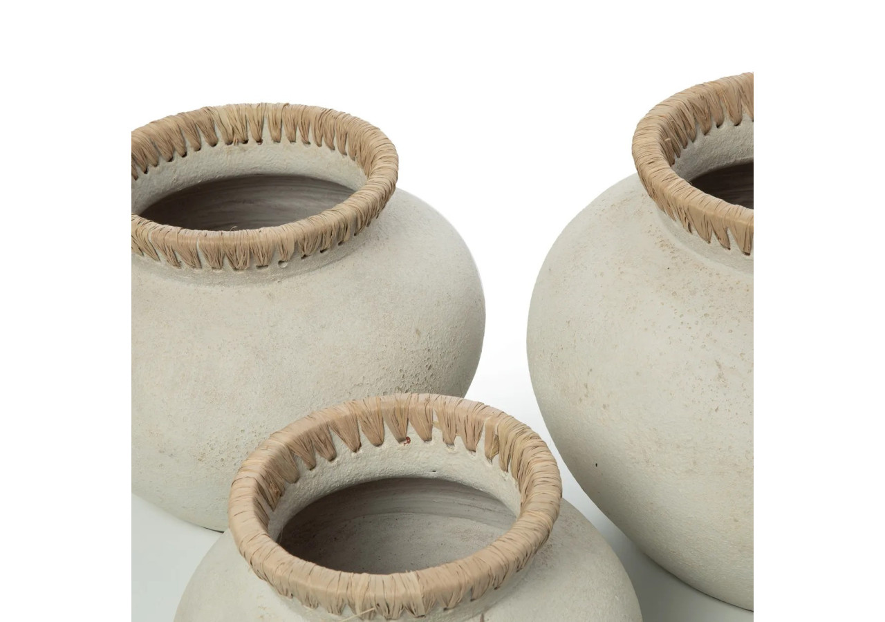 Vase Styly - Béton Naturel - Taille M - JABR041ConN-M - Bazar Bizar