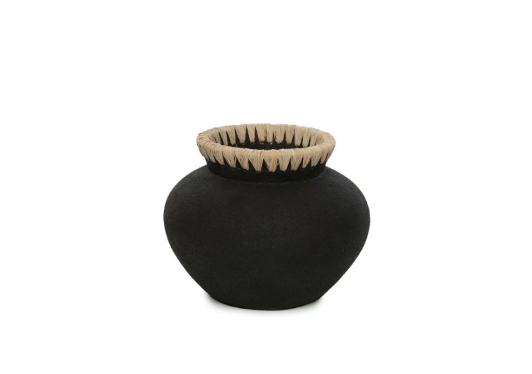 Vase Styly - Noir Naturel - S - JABR041BN-S - Bazar Bizar