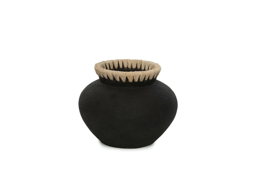 Vase Styly - Noir Naturel - S - JABR041BN-S - Bazar Bizar