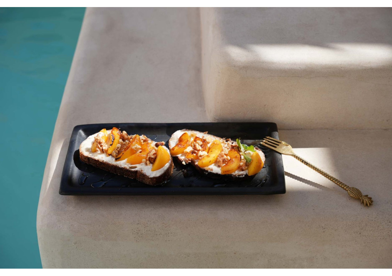 Assiette Sushi Brûlée - Noire - L - JAES025B-L - Bazar Bizar