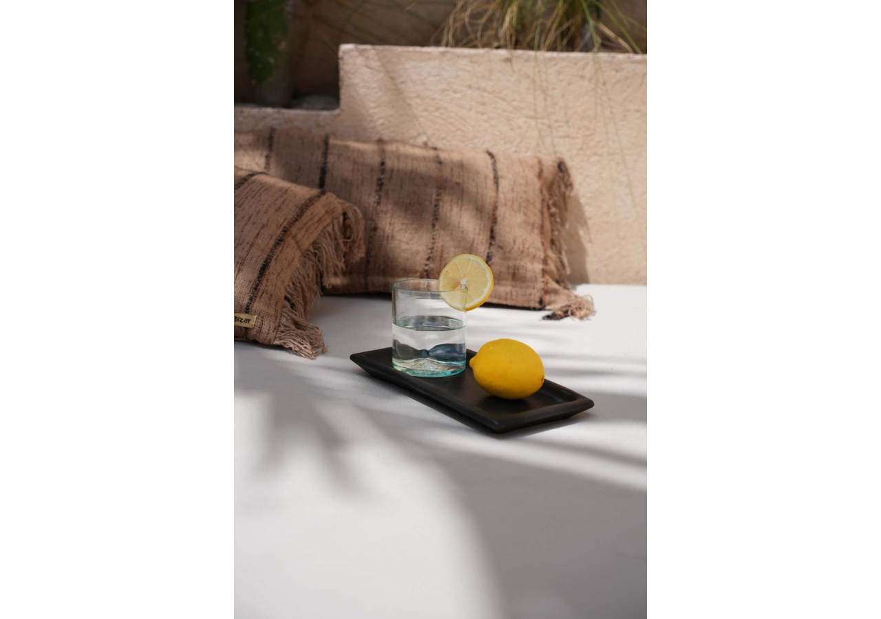 Assiette Sushi Brûlée - Noire - L - JAES025B-L - Bazar Bizar