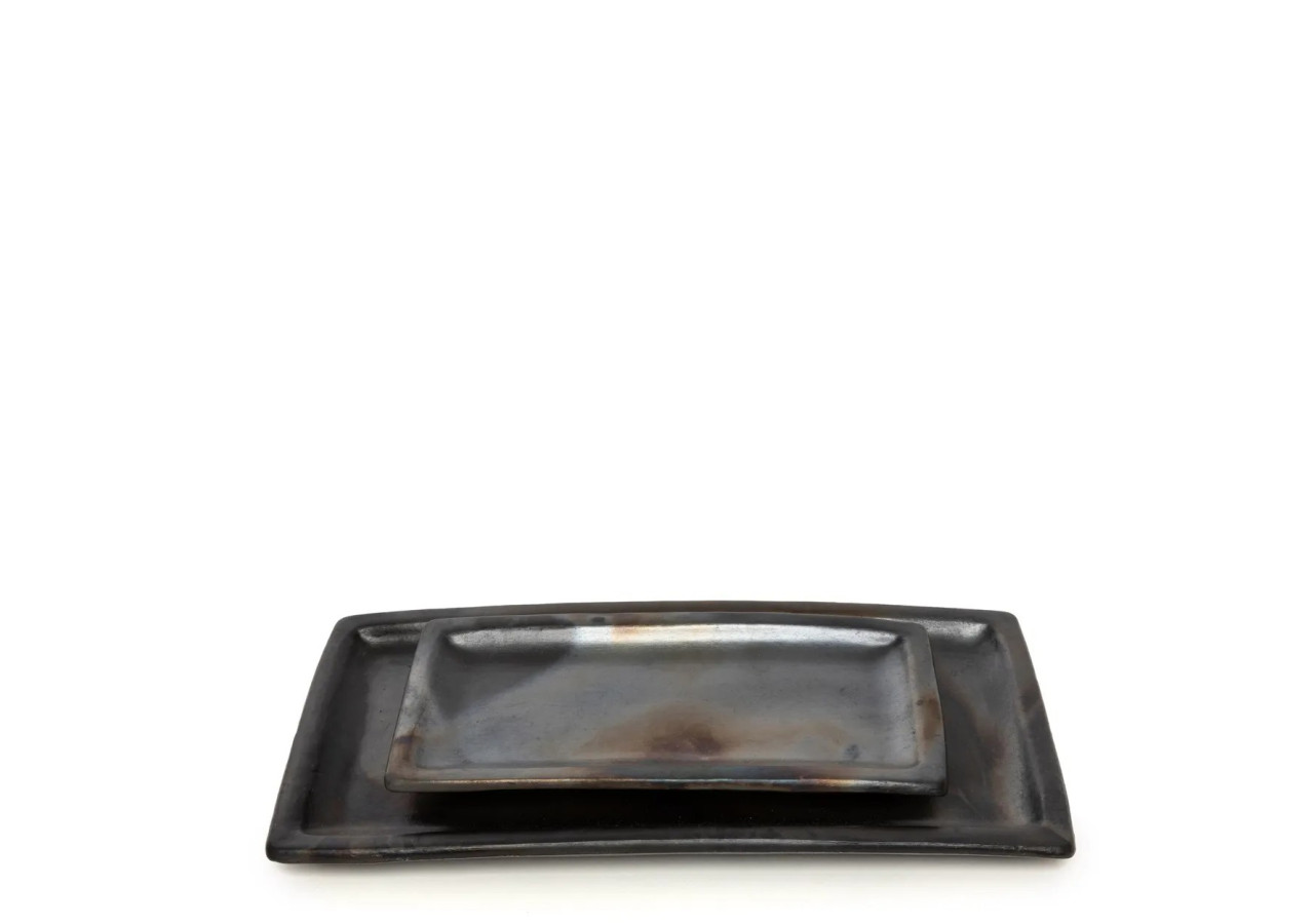 Assiette Sushi Brûlée - Noire - L - JAES025B-L - Bazar Bizar