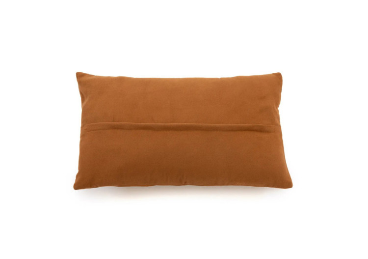 Housse de Coussin en Cuir Six Panneaux - Camel - 30x50 cm - INPG002Ca-30x50 - Bazar Bizar 2