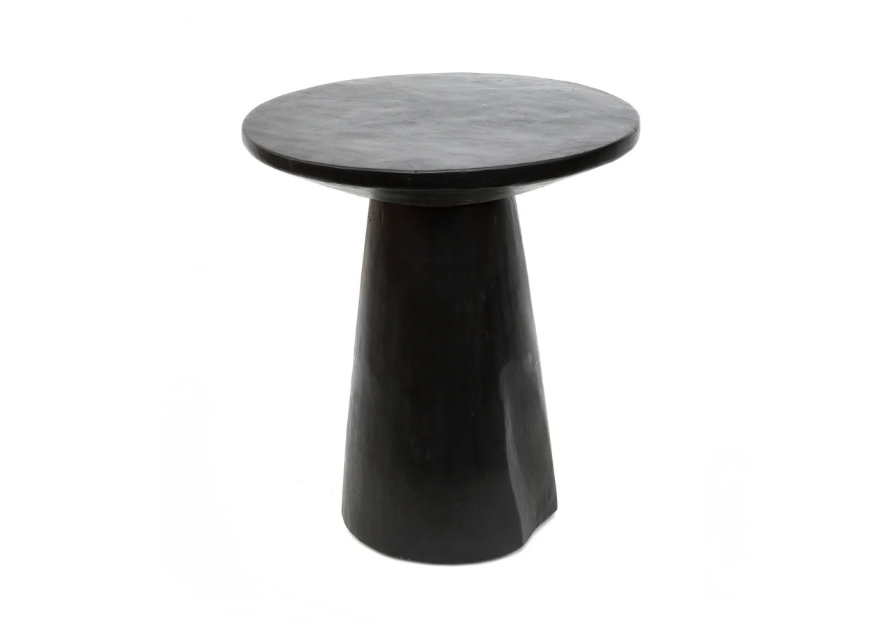 Table d'Appoint Conique en Bois - Noir - 50 cm - JAHU014B - Bazar Bizar