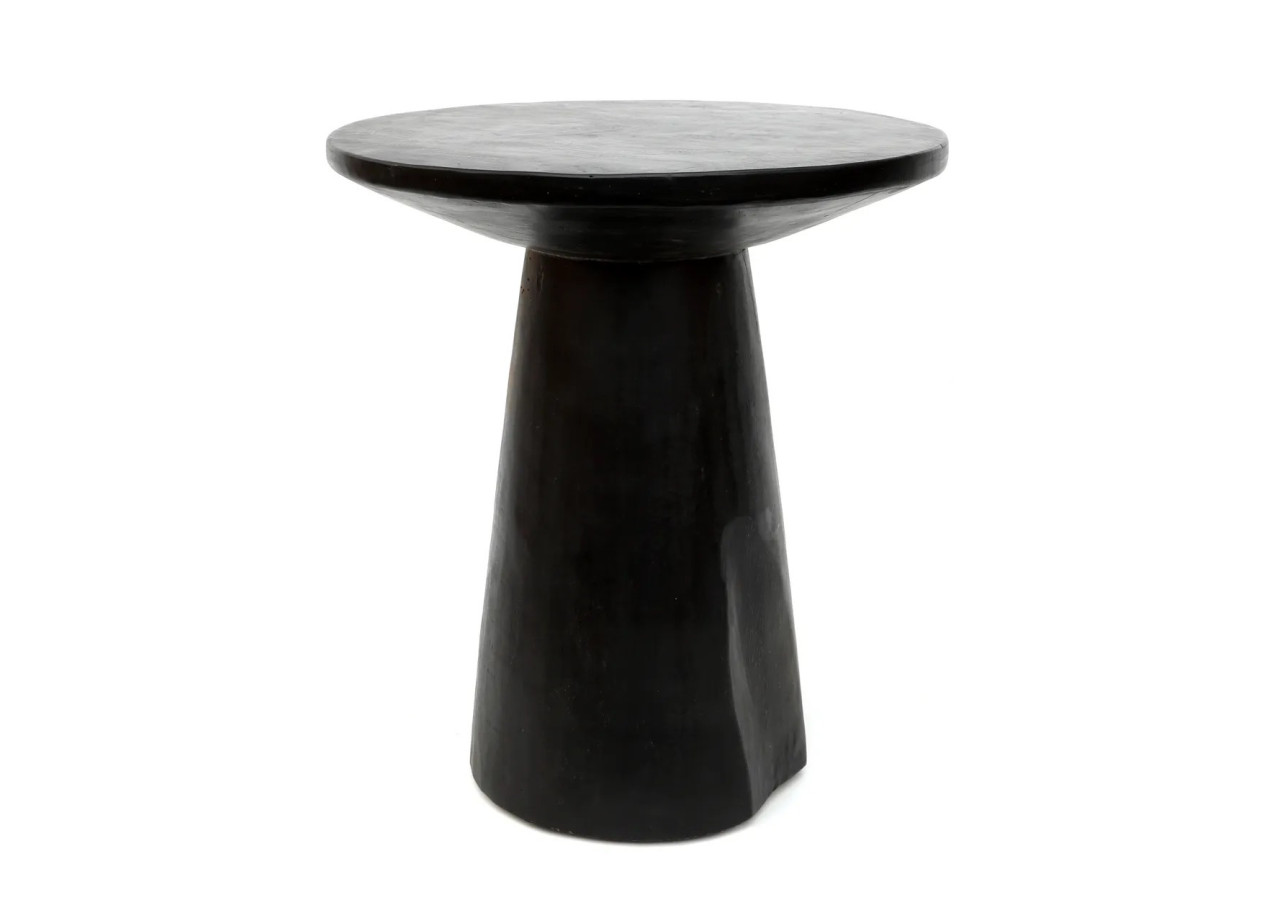 Table d'Appoint Conique en Bois - Noir - 50 cm - JAHU014B - Bazar Bizar