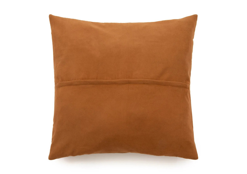 Housse de Coussin en Cuir Quatre Panneaux - Camel - 60x60 cm - INPG001Ca-60x60 - Bazar Bizar