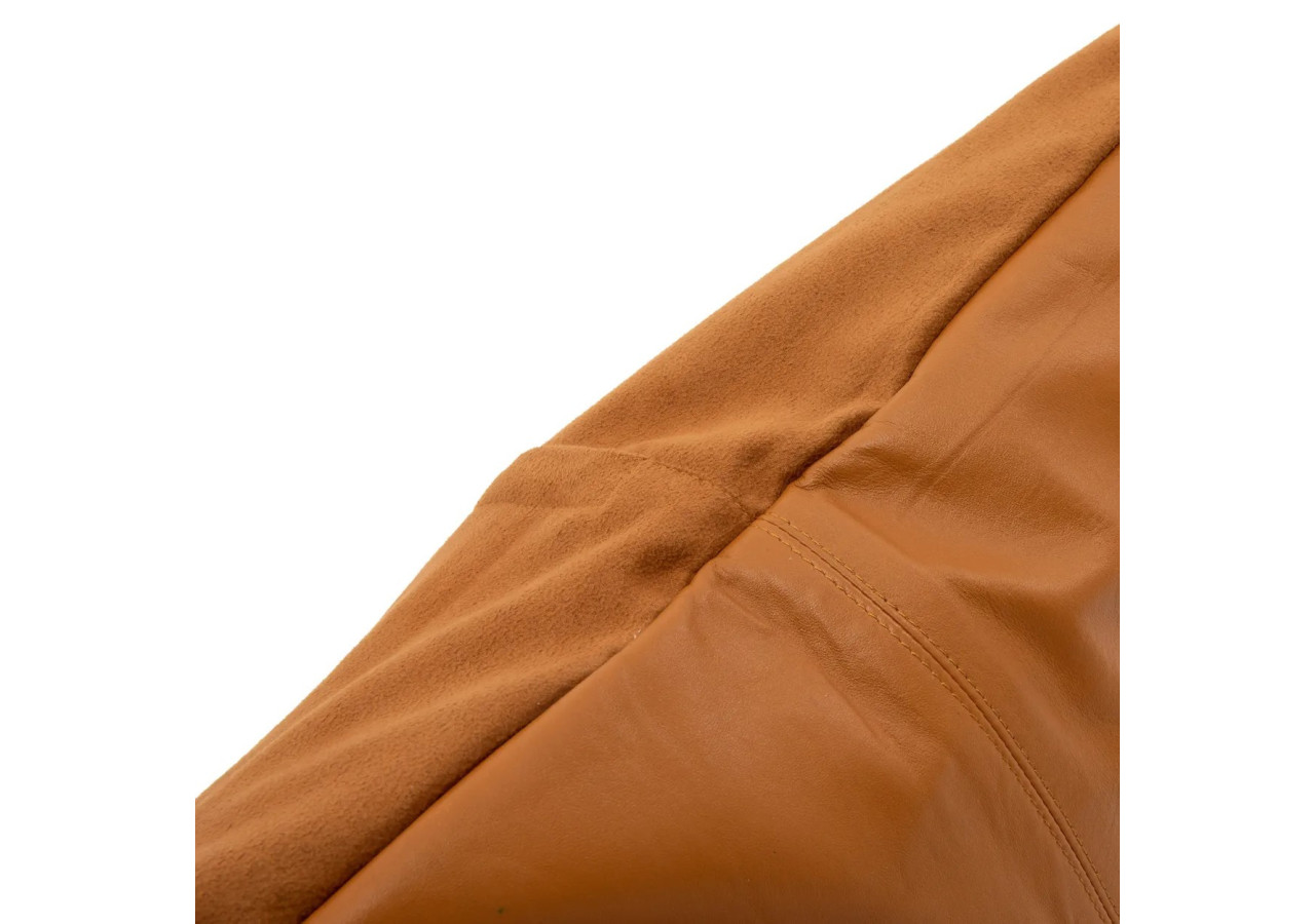 Housse de Coussin en Cuir Quatre Panneaux - Camel - 60x60 cm - INPG001Ca-60x60 - Bazar Bizar