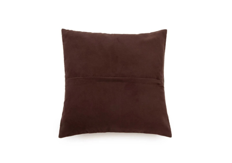 Housse de Coussin en Cuir Quatre Panneaux - Chocolat - 40x40 cm - INPG001Ch-40x40 - Bazar Bizar 2