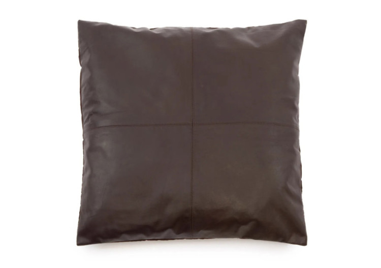 Housse de Coussin en Cuir Quatre Panneaux - Chocolat - 60x60 cm - INPG001Ch-60x60 - Bazar Bizar