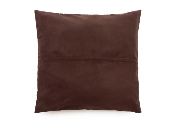 Housse de Coussin en Cuir Quatre Panneaux - Chocolat - 60x60 cm - INPG001Ch-60x60 - Bazar Bizar 2