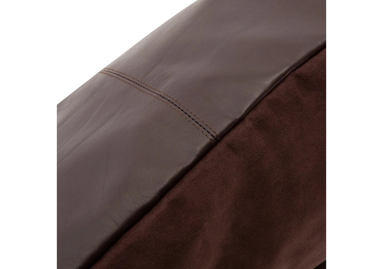 Housse de Coussin en Cuir Quatre Panneaux - Chocolat - 60x60 cm - INPG001Ch-60x60 - Bazar Bizar
