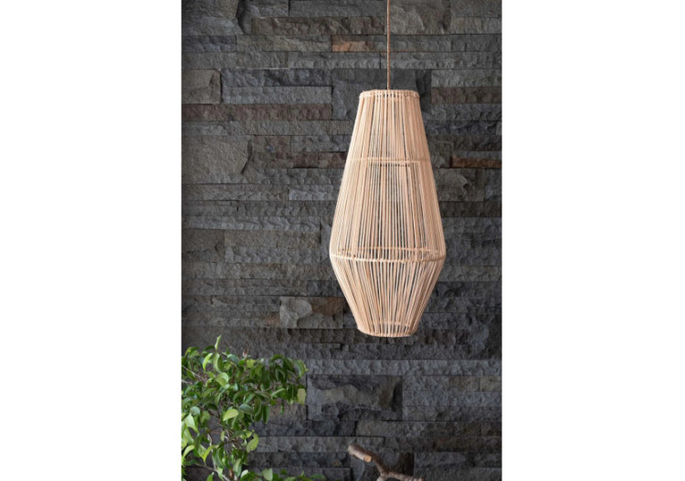 Suspension Afrodisiac - Rattans naturels - Taille M - BAYU038N-M-30x60 - Bazar Bizar 2