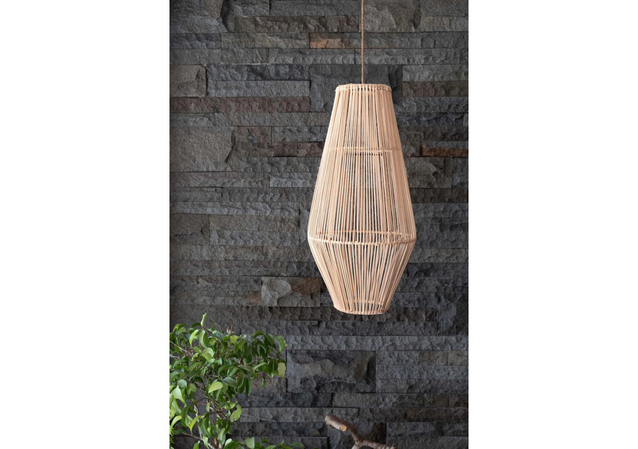 Suspension Afrodisiac - Rattans naturels - Taille M - BAYU038N-M-30x60 - Bazar Bizar
