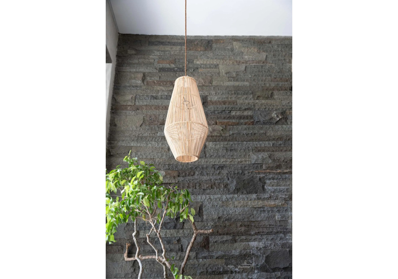 Suspension Afrodisiac - Rattans naturels - Taille M - BAYU038N-M-30x60 - Bazar Bizar