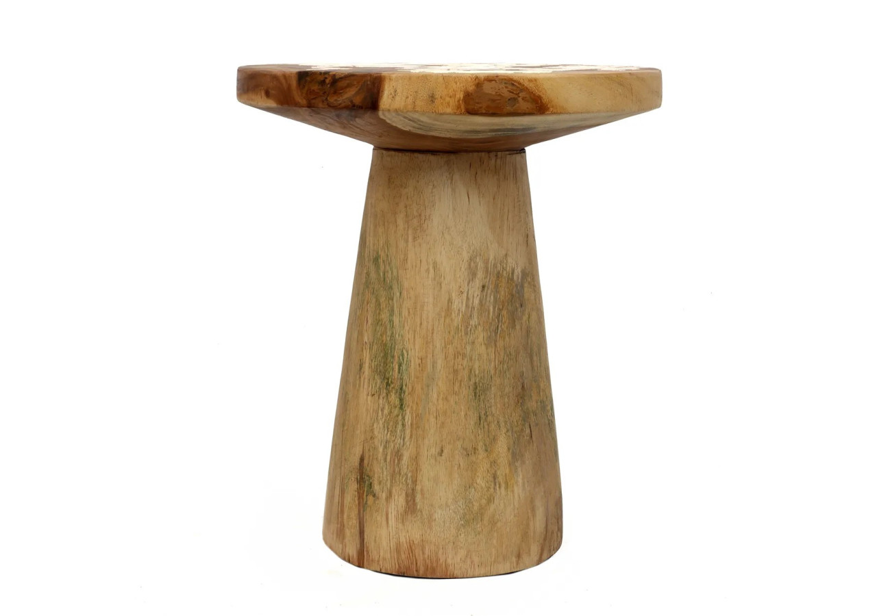 Table d'appoint Timber Conic - Naturel - 50cm - JAHU014N - Bazar Bizar