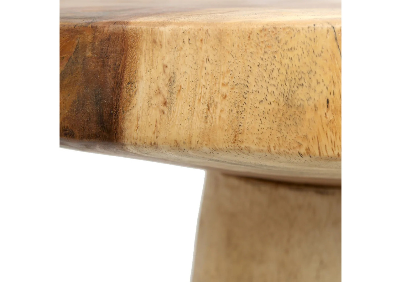 Table d'appoint Timber Conic - Naturel - 50cm - JAHU014N - Bazar Bizar