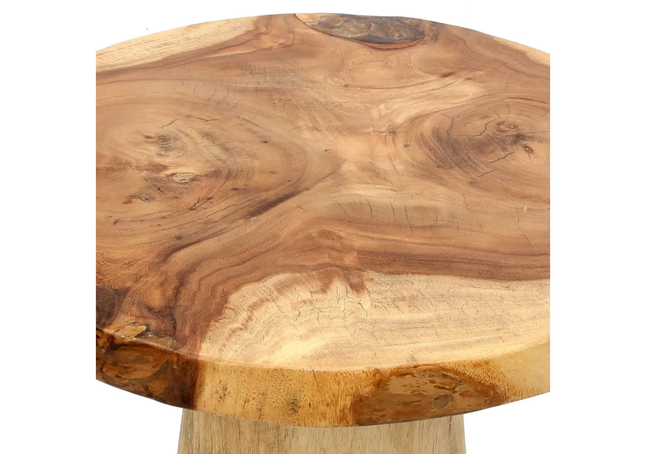 Table d'appoint Timber Conic - Naturel - 50cm - JAHU014N - Bazar Bizar