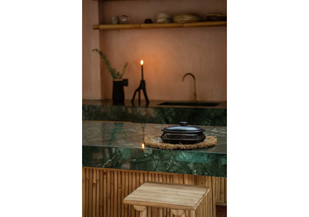 Pot ovale brûlé avec motif - Noir - JAES030B - Bazar Bizar