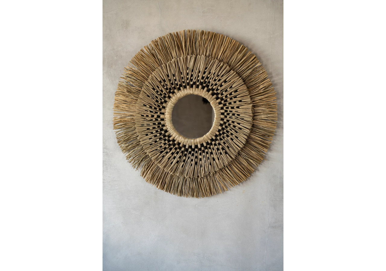 Miroir Havana - Noir naturel - Taille L - BAVE007NB-L-70 - Bazar Bizar