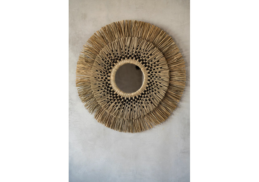 Miroir Havana - Noir naturel - Taille L - BAVE007NB-L-70 - Bazar Bizar