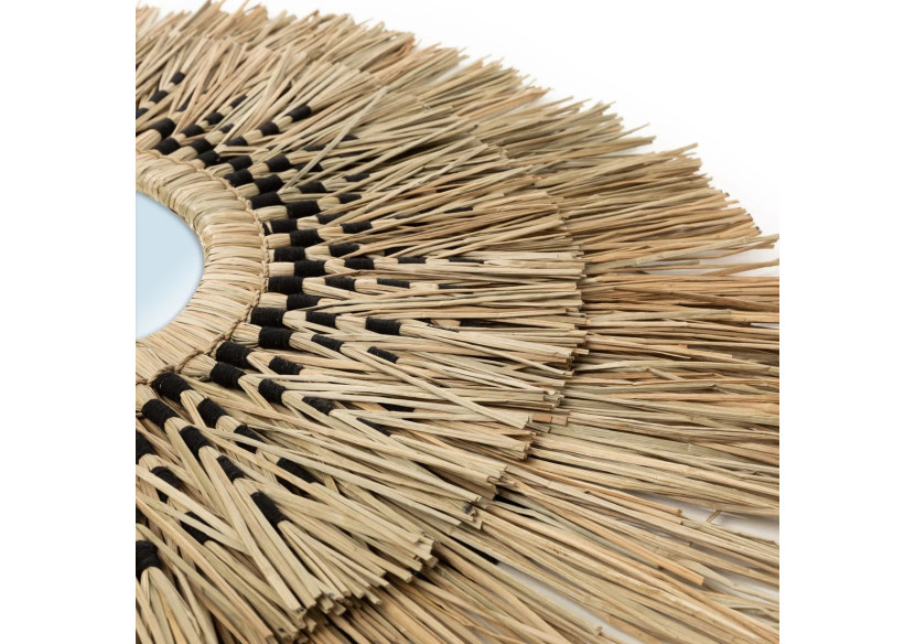 Miroir Havana - Noir naturel - Taille L - BAVE007NB-L-70 - Bazar Bizar