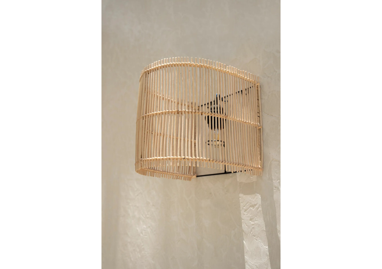 Applique murale Gigi - Rattans naturels - Taille S - BAYU030N-S-20x25 - Bazar Bizar