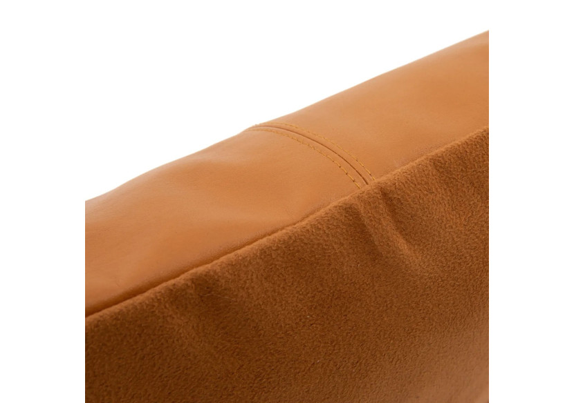Housse de Coussin Cuir Quatre Panneaux - Camel - 40x40cm - INPG001Ca-40x40 - Bazar Bizar
