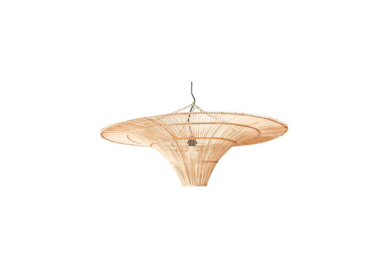 Suspension Rattan SKY - Naturelle - Grande - BAYU022N-L-60x40 - Bazar Bizar