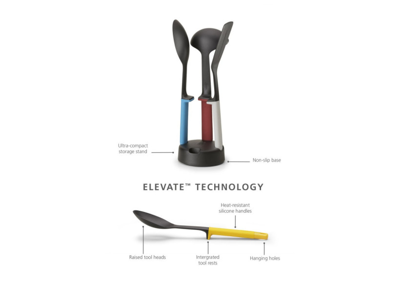 Set d'Aide Culinaire Elevate Slim - 4 pièces avec support - JJ 004892 - Joseph Joseph Set d'Aide Culinaire Elevate Slim - 4 pièces avec support - JJ 004892 - Joseph Joseph