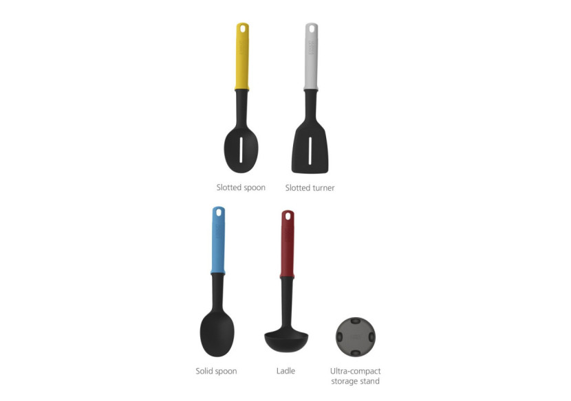 Set d'Aide Culinaire Elevate Slim - 4 pièces avec support - JJ 004892 - Joseph Joseph Set d'Aide Culinaire Elevate Slim - 4 pièces avec support - JJ 004892 - Joseph Joseph