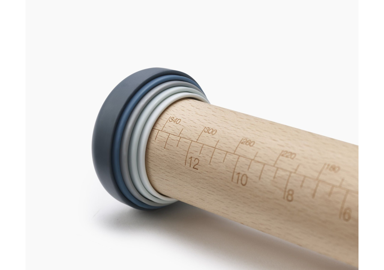 Rouleau à Pâtisserie PrecisionPin - Réglable avec 5 Anneaux - JJ 005714 - Joseph Joseph