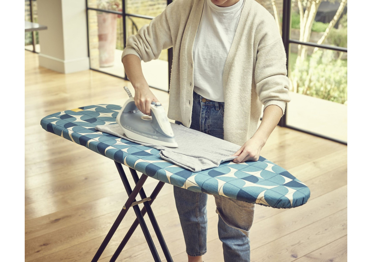 Housse de planche à repasser Flexa - 124 cm, Design Mosaic Bleu - JJ 005516 - Joseph Joseph