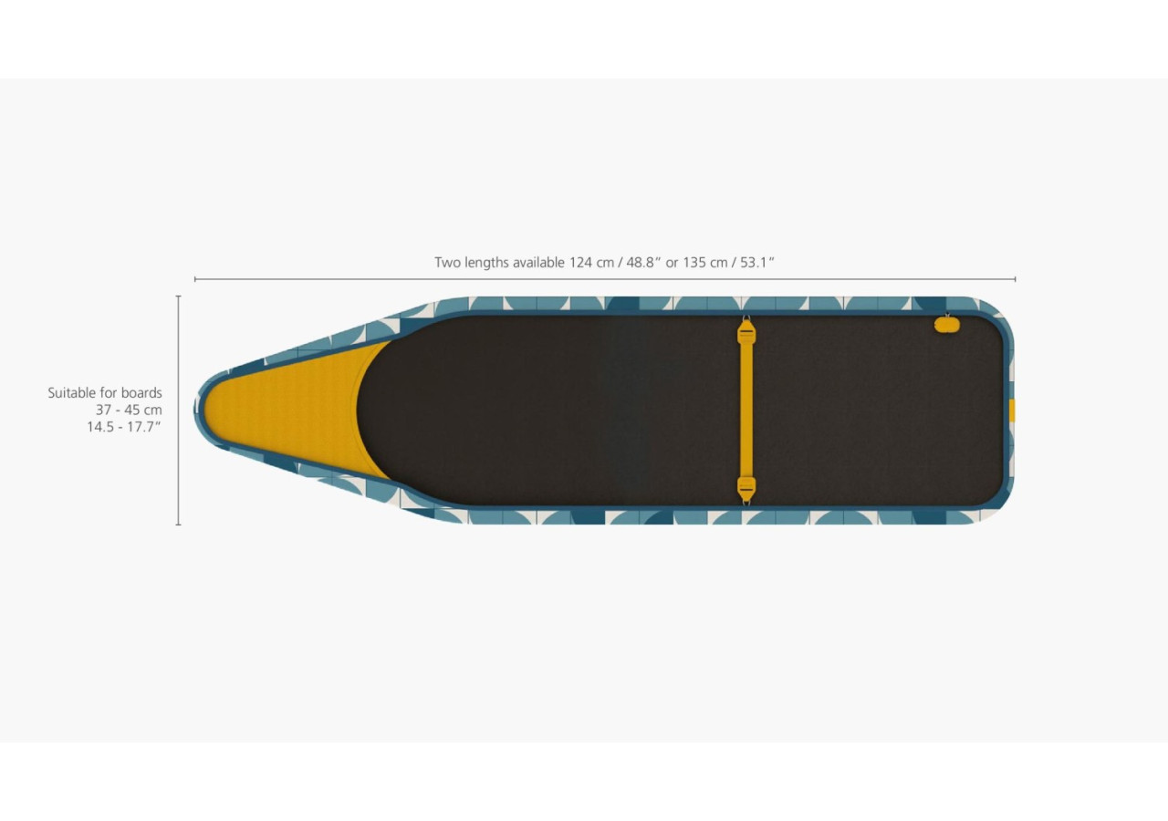 Housse de planche à repasser Flexa - 124 cm, Design Mosaic Bleu - JJ 005516 - Joseph Joseph