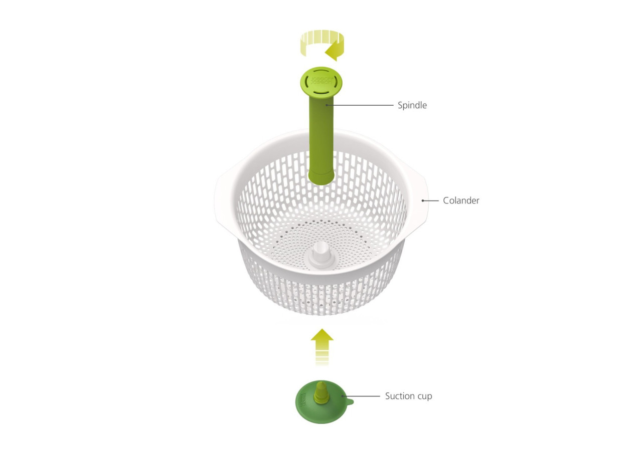 Spindola - Centrifugeuse à salade et passoire multifonction - JJ 004946 - Joseph Joseph