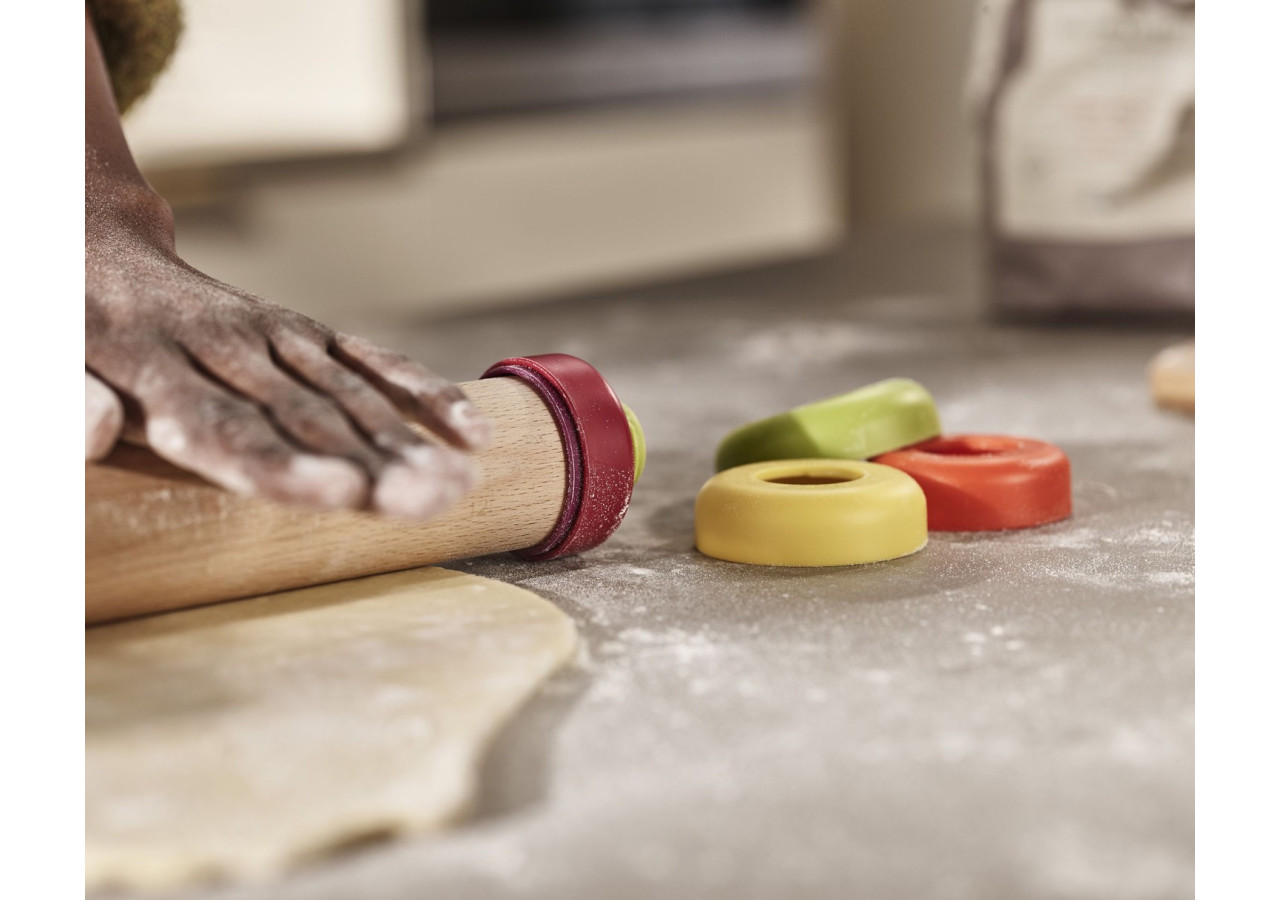 Rouleau à pâtisserie PrecisionPin - Réglable avec 5 anneaux - JJ 005707 - Joseph Joseph