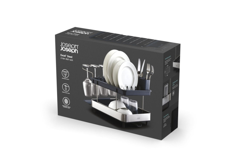 Égouttoir Excel à 2 Niveaux - Gain de Place, Gris - JJ 004786 - Joseph Joseph Égouttoir Excel à 2 Niveaux - Gain de Place, Gris - JJ 004786 - Joseph Joseph